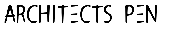 Architects Pen font preview